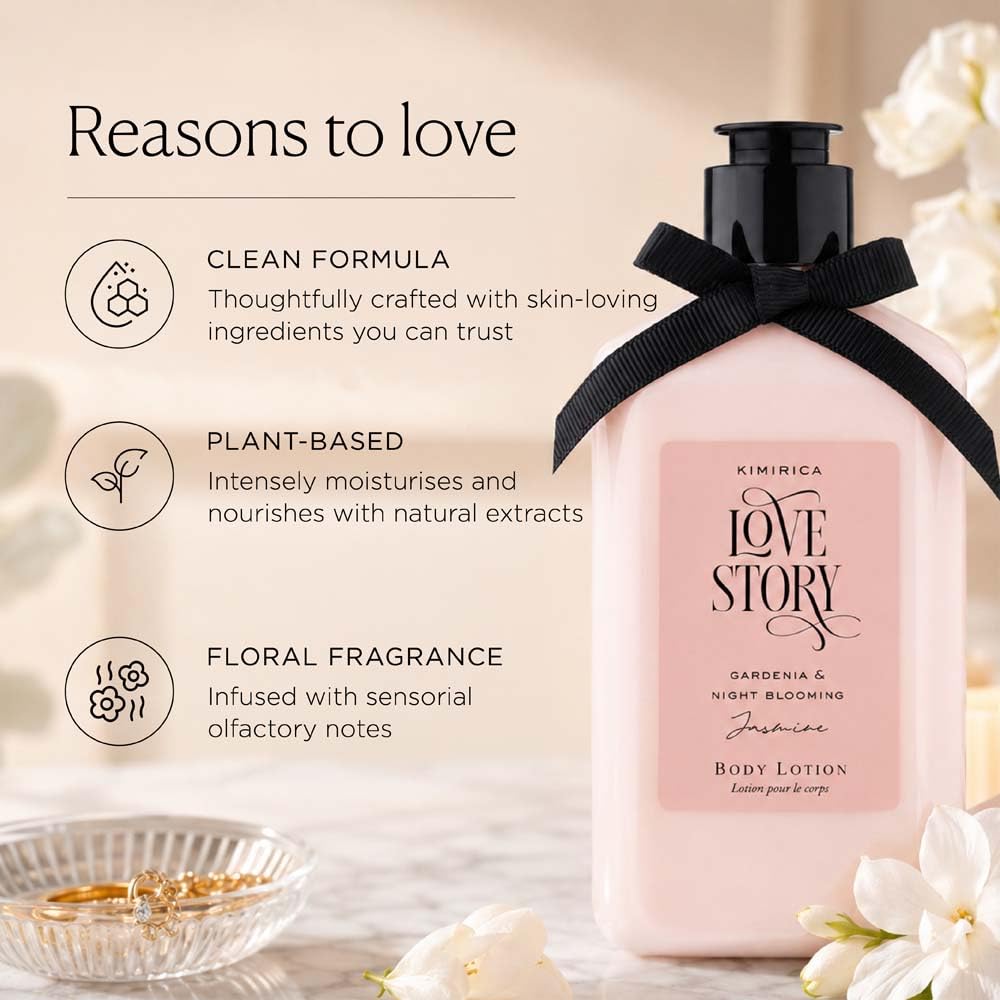 Kimirica Love Story Moisturizing Body Lotion |Gardenia and Night Blooming Jasmine | 270ml | Daily Moisturizer for All Skin Types |100% Vegan and Paraben Free 27