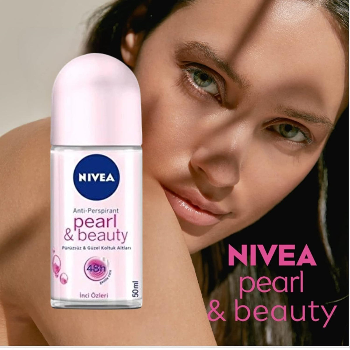 Nivea Women Deodorant Roll On Pearl & Beauty Pack of 3 | 50ml (1.69 fl oz) Fresh Floral 5.1 Fl Oz (Pack of 1)