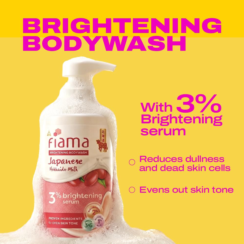 Fiama 4% Detan Serum Exfoliating Body Wash 250ml, 2% Salicylic Acid, 1% Glycolic Acid, 1% Exfoliating Tan Removal Shower Gel, Gently removes dead skin | Exotic