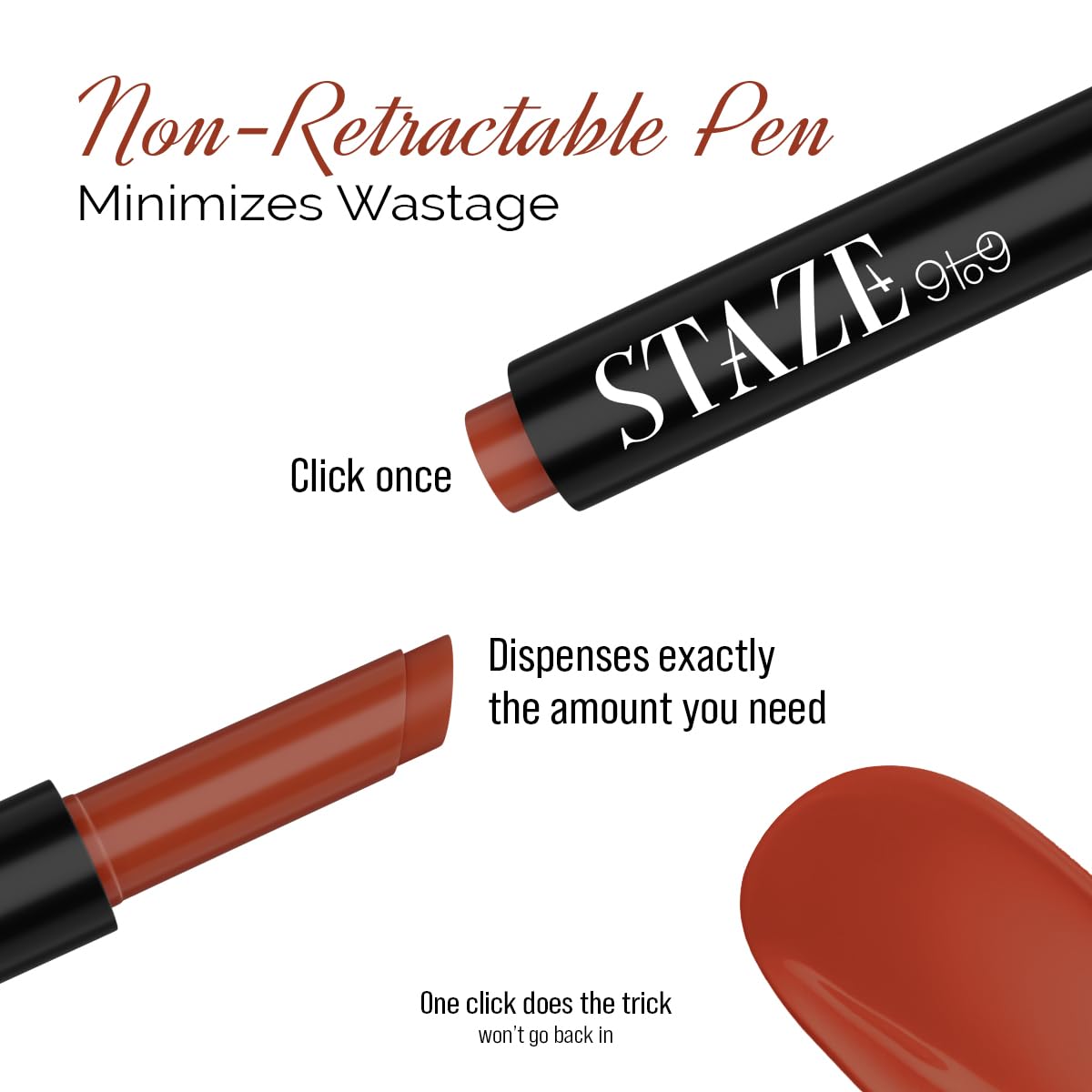 Staze Y.U.M.M.Y Lip Gloss Balm | 3-in-1 Gloss + Tint + Balm | High-Shine Glossy Finish | With SPF 15 | Non-sticky Formula with Hyaluronic Acid & Shea Butter | 01 Salted Caramel | 2g