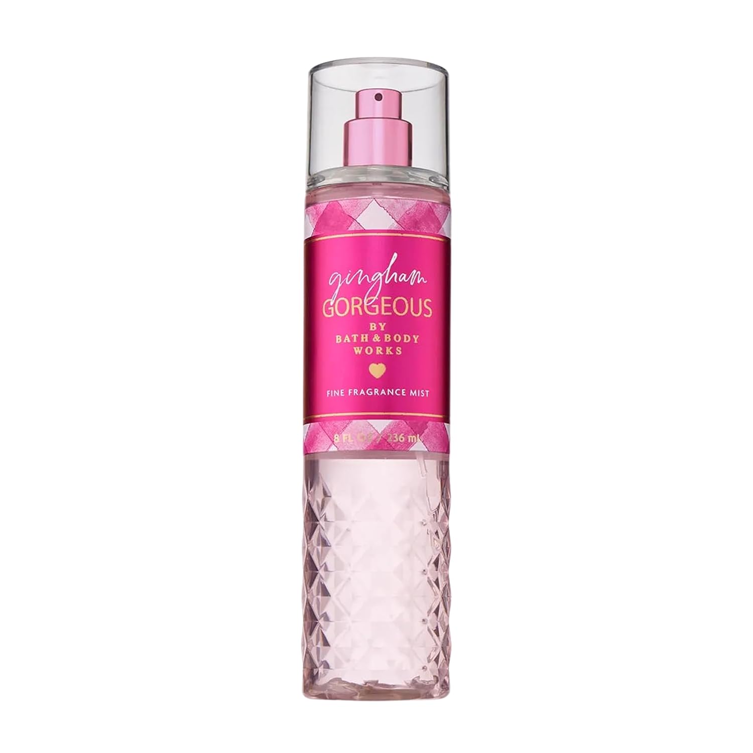 Bath & Body Works Gingham Gorgeous Fine Fragrance Mist, Body Spray & Perfume for Women, Long-Lasting Personal Fragrance – Pink Strawberries, Peony Blooms, and Peach Nectar Scent, 8 fl oz