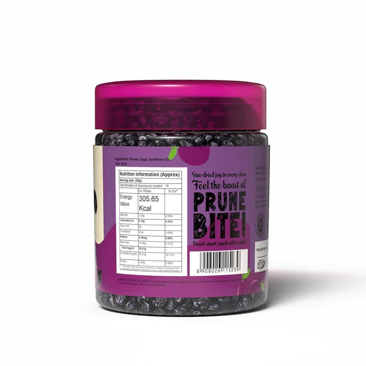 Dealishaa Dried Prunes | Aalobukhaara | Dried Fruit Plums | Rich in Fiber, Vitamin K, Potassium & Antioxidants – 200g