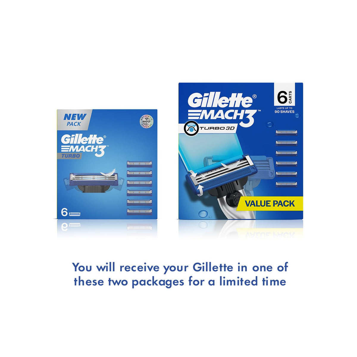 Gillette Mach3 Turbo, Pro Shaving Blades For Men | 10 Cartridges, Super Value Pack | Enhanced Lubrication | 10 Cartridges Last Up-To 150 Shaves | Your Most Comf