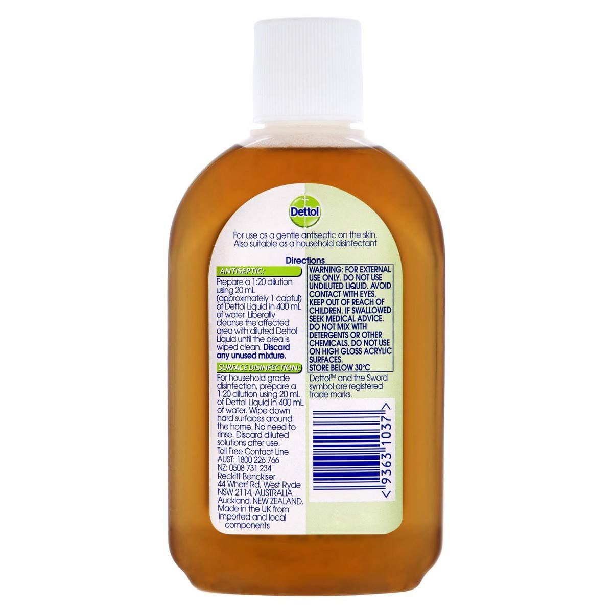 Dettol - Bottle of 125 ml Liquid