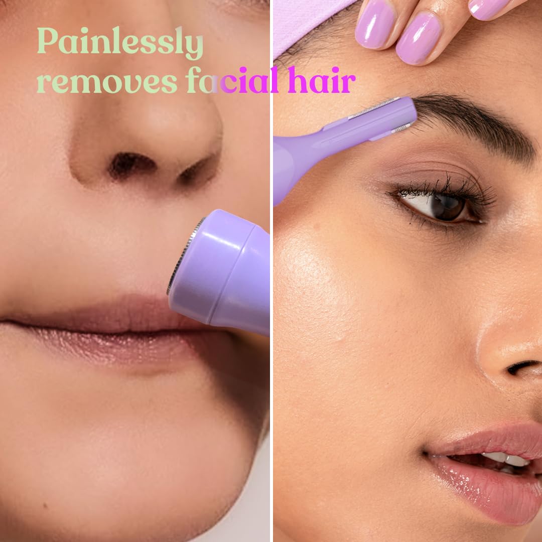 Bombae 6-in-1 Sensitive Trimmer for Women | Facial Hair Removal Machine | Bikini Trimmer for Woman | Private Part | Face, Eyebrow & Underarm | 90 Min Runtime, C
