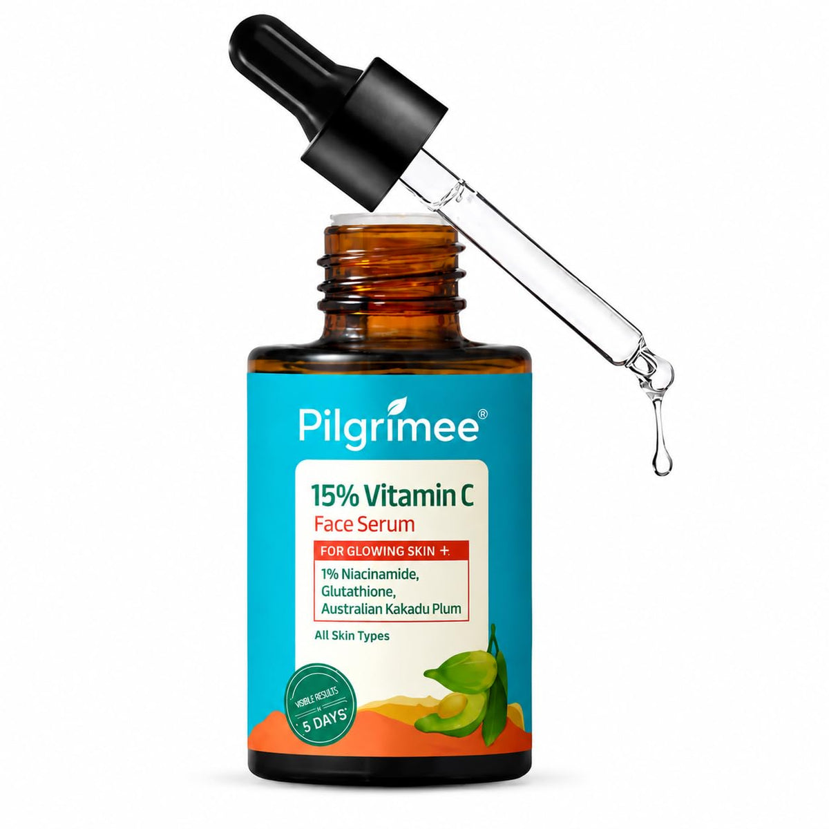 Pilgrimee 15% Vitamin C Face Serum for Glowing Skin