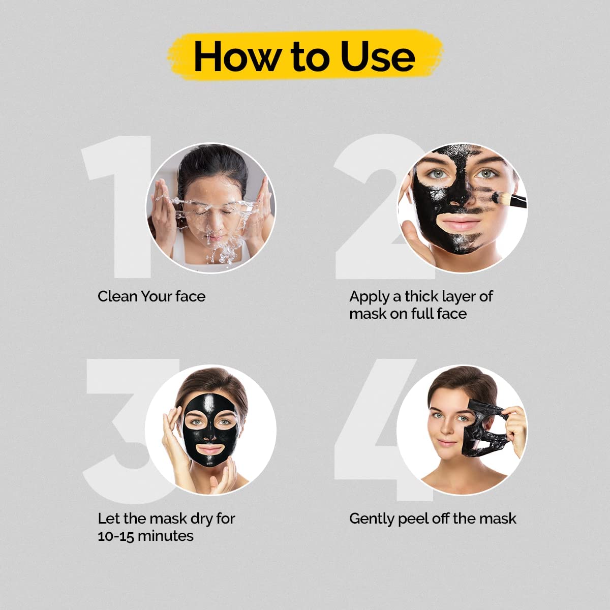 BEAUTYNEARTH Charcoal Peel off Blackhead Removal & Detox Mask | Fights Pollution, Dirt & Tan | Suitable for Sensitive Skin,100ml