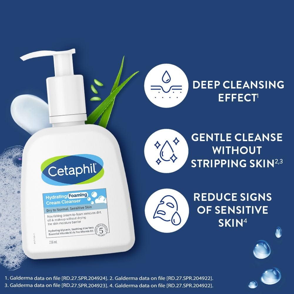 Cetaphil - Hydrating Foaming Cream Cleanser (236ML)