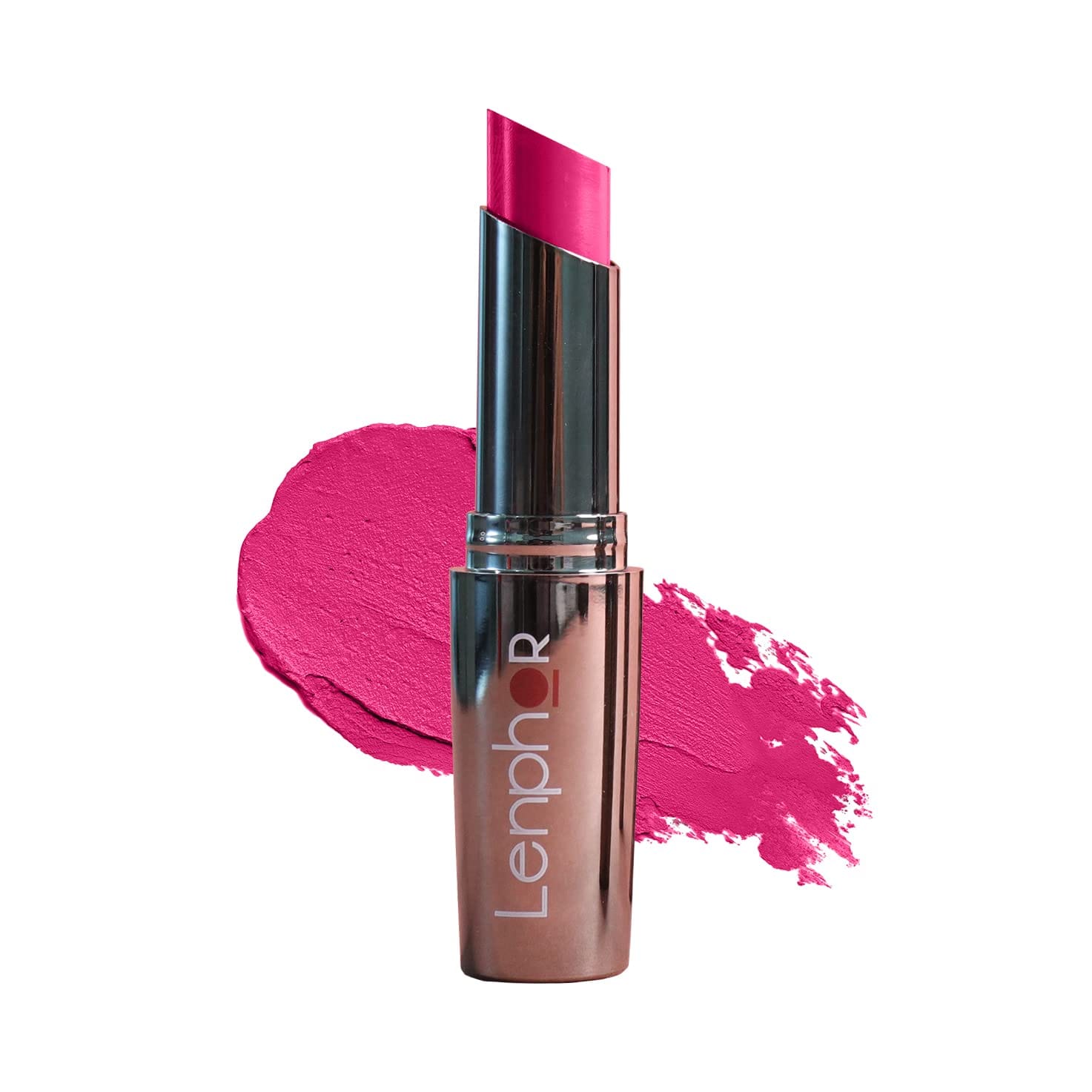 Lenphor - Treasure Matte Lipstick, Long Lasting Lipstick for Professional Cosmetics for Women & Girls, Creamy Soft Lip Stick, Moisturizer Lip Gloss, Almond Coffee (3g)