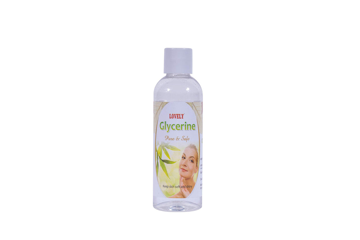 LOVELY Glycerine Pure and Safe Skin, Face | Soft and Smooth Skin | Multipurpose - 100 Grams * 2 Pack 100 g (Pack of 2)