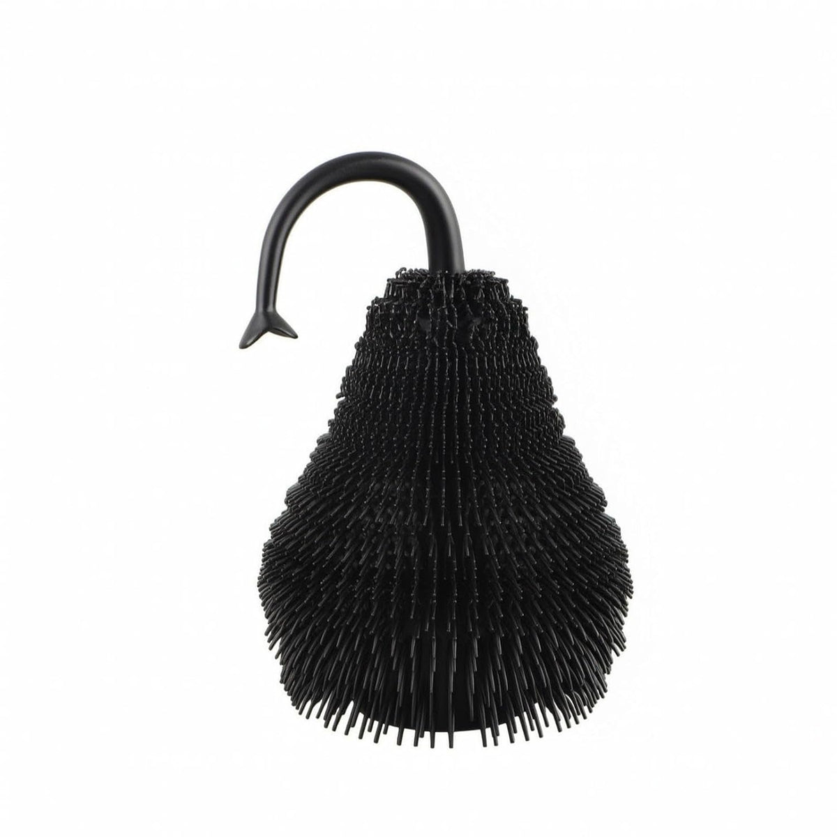 CALANDIS Textured Resin Pear Decor | Modern Minimalist Design, Pear Decoration, for Living Room Short Black