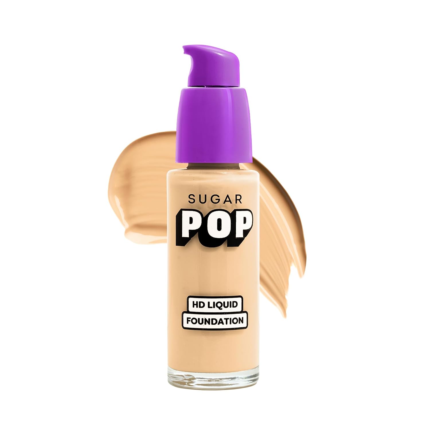 SUGAR POP HD Liquid Foundation with SPF 30 | Lasts upto 16hrs | Full Coverage | Water-Resistant | Matte Finish | 30ml - 05 Almond