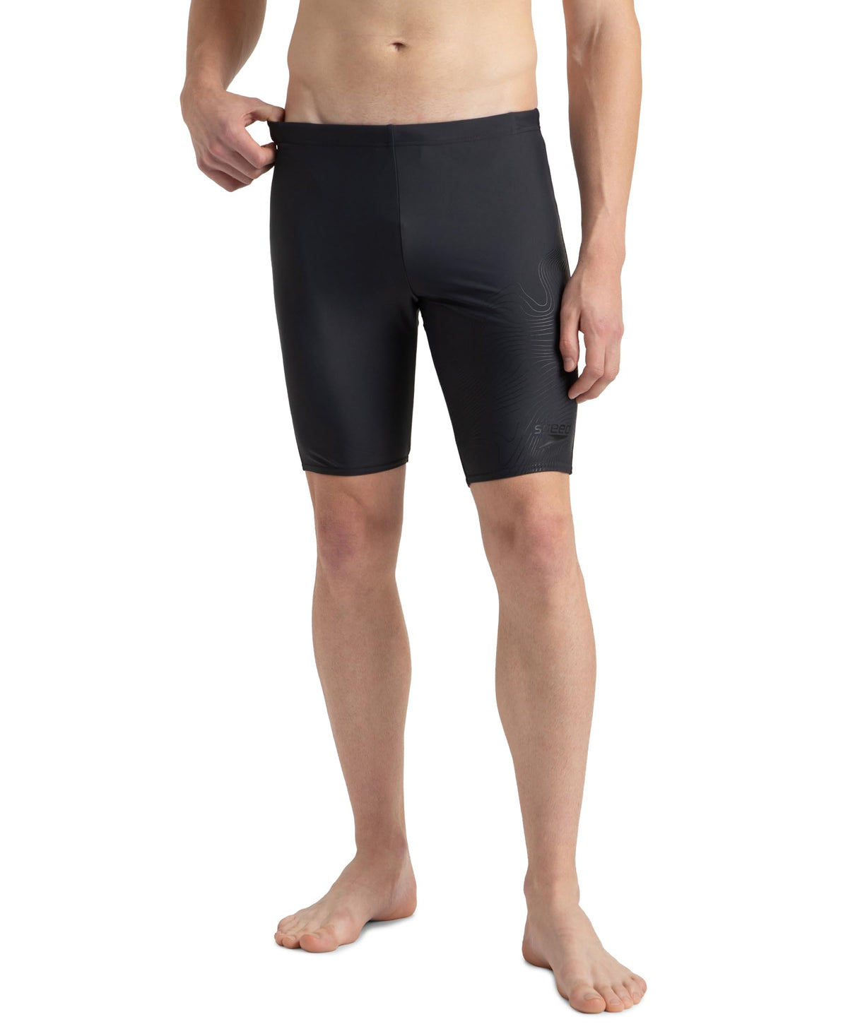 Speedo Men Endurance10 Tide Print Sports Gala Logo Jammer - Oxid Grey & Black 2XL