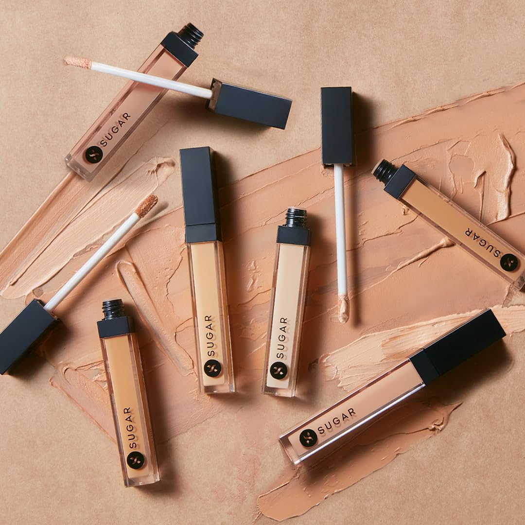 SUGAR Cosmetics Magic Wand Full Coverage Concealer | Matte | Waterproof | All Skin Types | Lasts Upto 8 Hrs | 8.4gm - 07 Vanilla (Latte Fair, Golden Undertone)