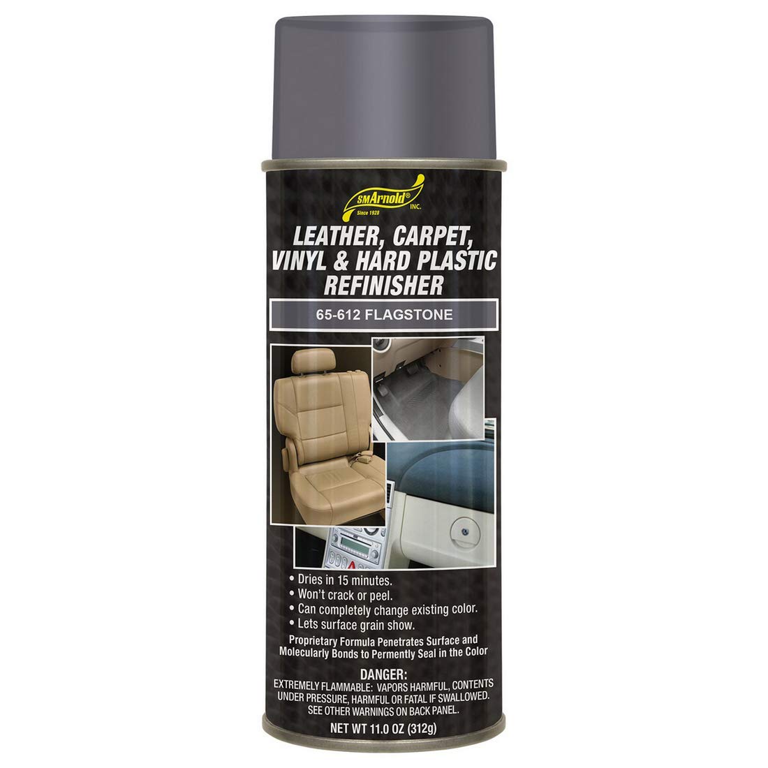 SM Arnold Refinishing Spray Paint - FLAGSTONE 11 Oz. - For Leather, Carpet