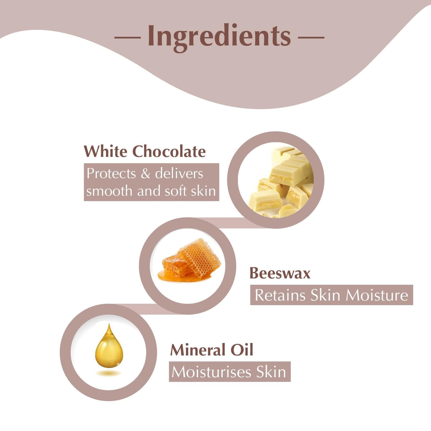 SARA - Brazilian Peel off White Chocolate Wax For Face, Under Arms & Intimate Hair Removal, (500)g