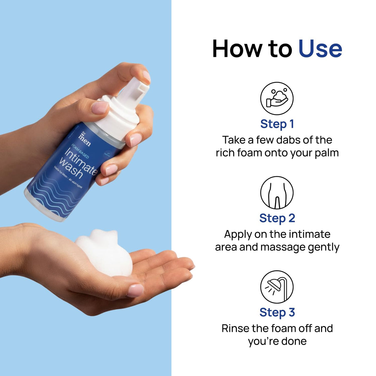 ForMen Intimate Wash for Men | pH Balanced Foam Based | Intimate Hygiene Wash | Anti Bacterial, Anti Fungal Sulphate & Paraben Free | with Aloe Vera and Tea Tre