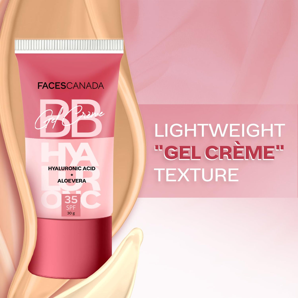 FACESCANADA SPF 35 BB Gel Crème - Light Vanilla, 30g | Multitasking | Even Skin Tone | Instant Glow | Smooth Flawless Matte Finish | Hydrating | Lightweight & N