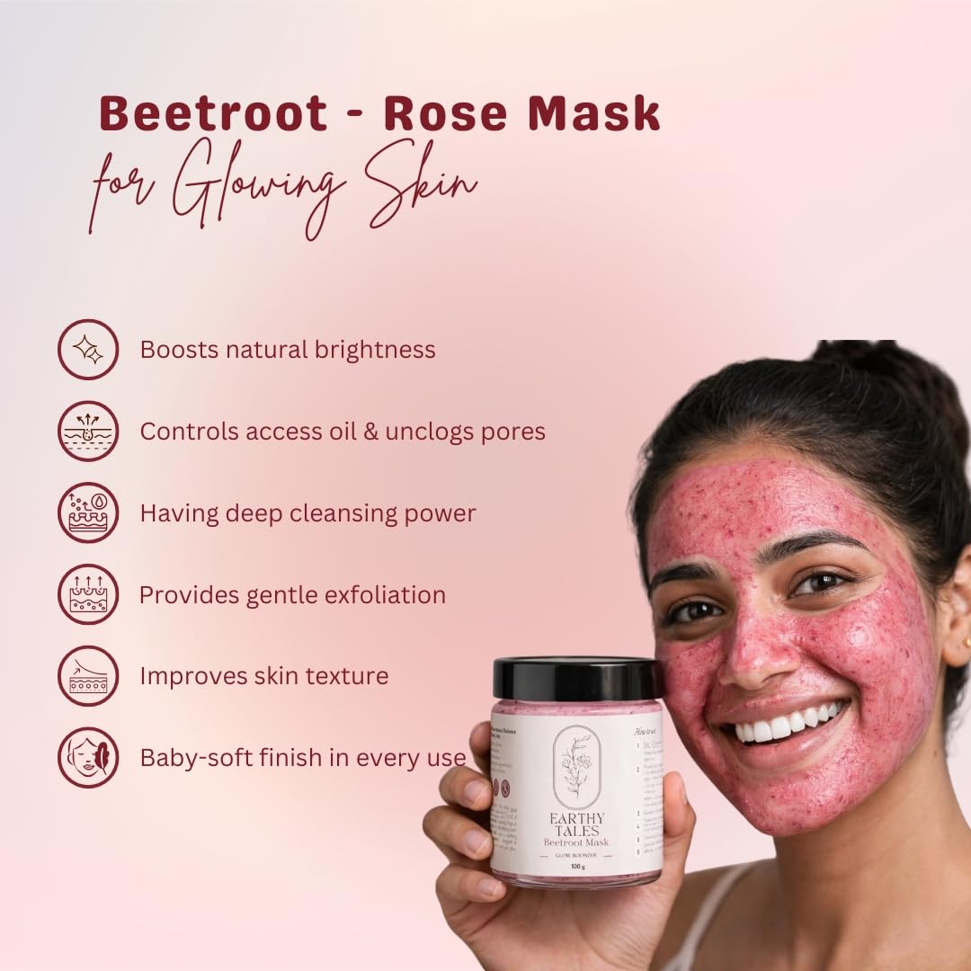 100% Organic Beetroot & Rose Mask