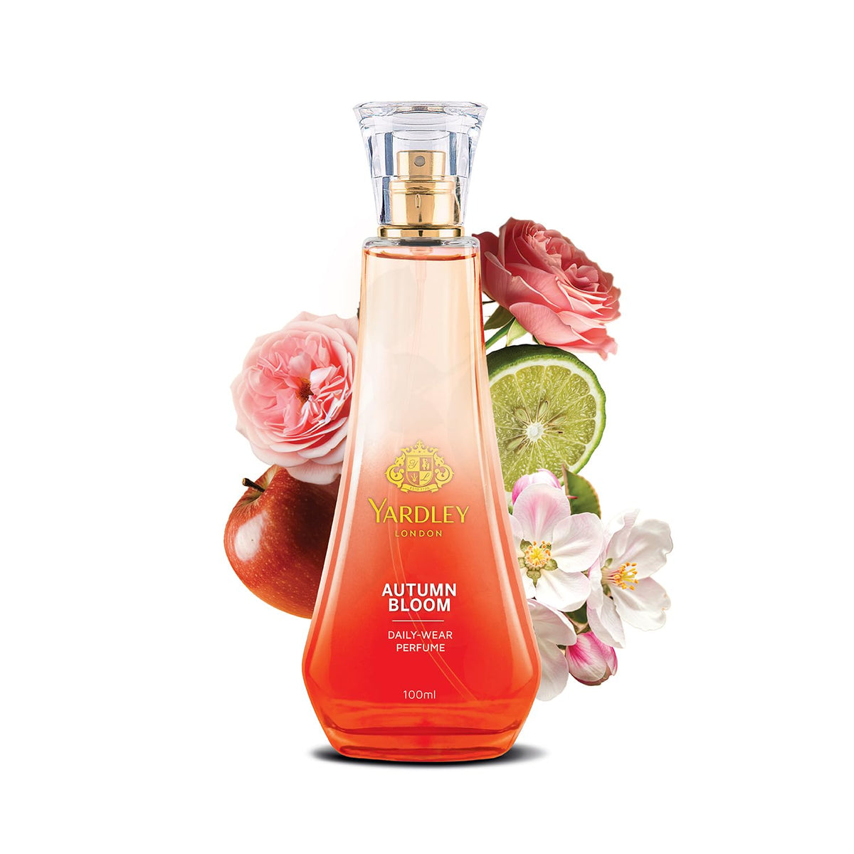 Yardley London Autumn Bloom Perfume Spray Floral Fruity Scent| 90% Naturally Derived| Plumeria & Orange Peony Perfume For Women| 100Ml Eau De Parfum (Edp)