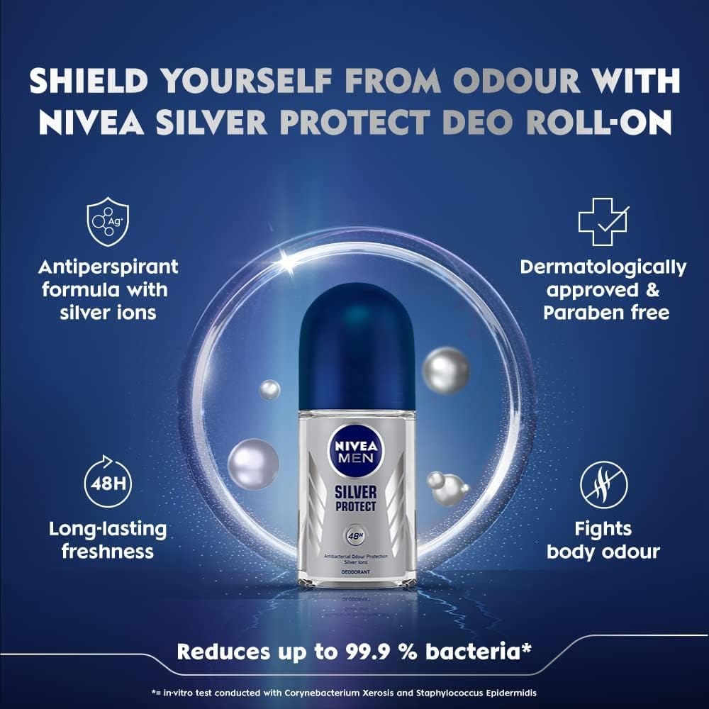 NIVEA - MEN SILVER PROTECT ROLL ON (50mL)