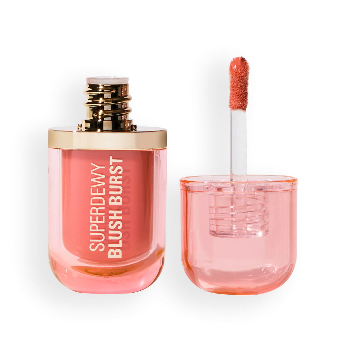 Makeup Revolution Superdewy Liquid Blush Burst-Peach Spritz | Hydrating Serum Blush with Peptides & Hyaluronic Acid | Natural Dewy Glow | Lightweight, Buildable