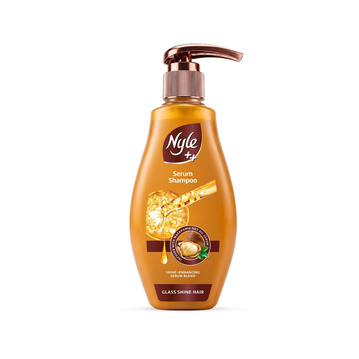 Nyle Serum Shampoo|Glass Shine Hair | Macadamia Oil |340ml 340 ml (Pack of 1)