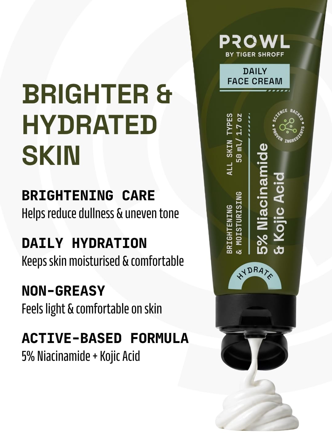 PROWL by Tiger Shroff Daily Brightening Cream for Men | Face Moisturiser