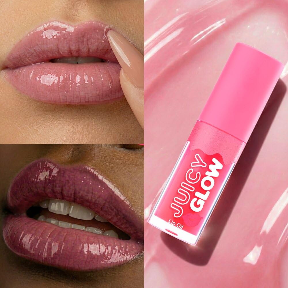 Daily Life Forever52 Juicy Glow Lip Oil – Hydrating Tinted Lip Gloss, Plumping & Nourishing Formula | Non-Sticky, High Shine Gloss | Sheer Juicy Tint for Soft Lips (Bubblegum-02, Juicy Lip Glow) | Hydrating Lip Oil