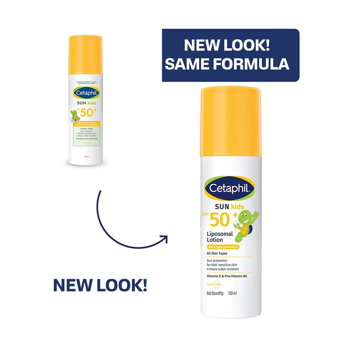 Cetaphil Sun Kids Liposomal Lotion SPF 50+ 150 ml– Very High Protection Broad-Spectrum UVA/UVB Sunscreen for Kids - Water-Resistant, Hypoallergenic & Fragrance-
