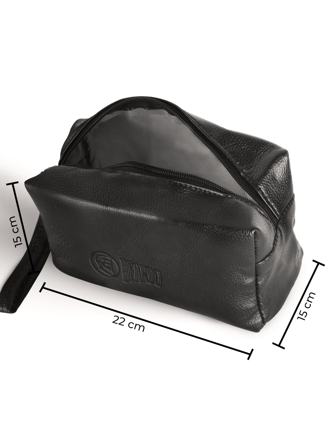 BEARDO Travel Friendly Pouch For Accessories|Stylish Toiletry Organizer Kit For Men & Women|Vegan Leather Waterproof Kit For Travel Essentials Cosmetic Bag,Unis