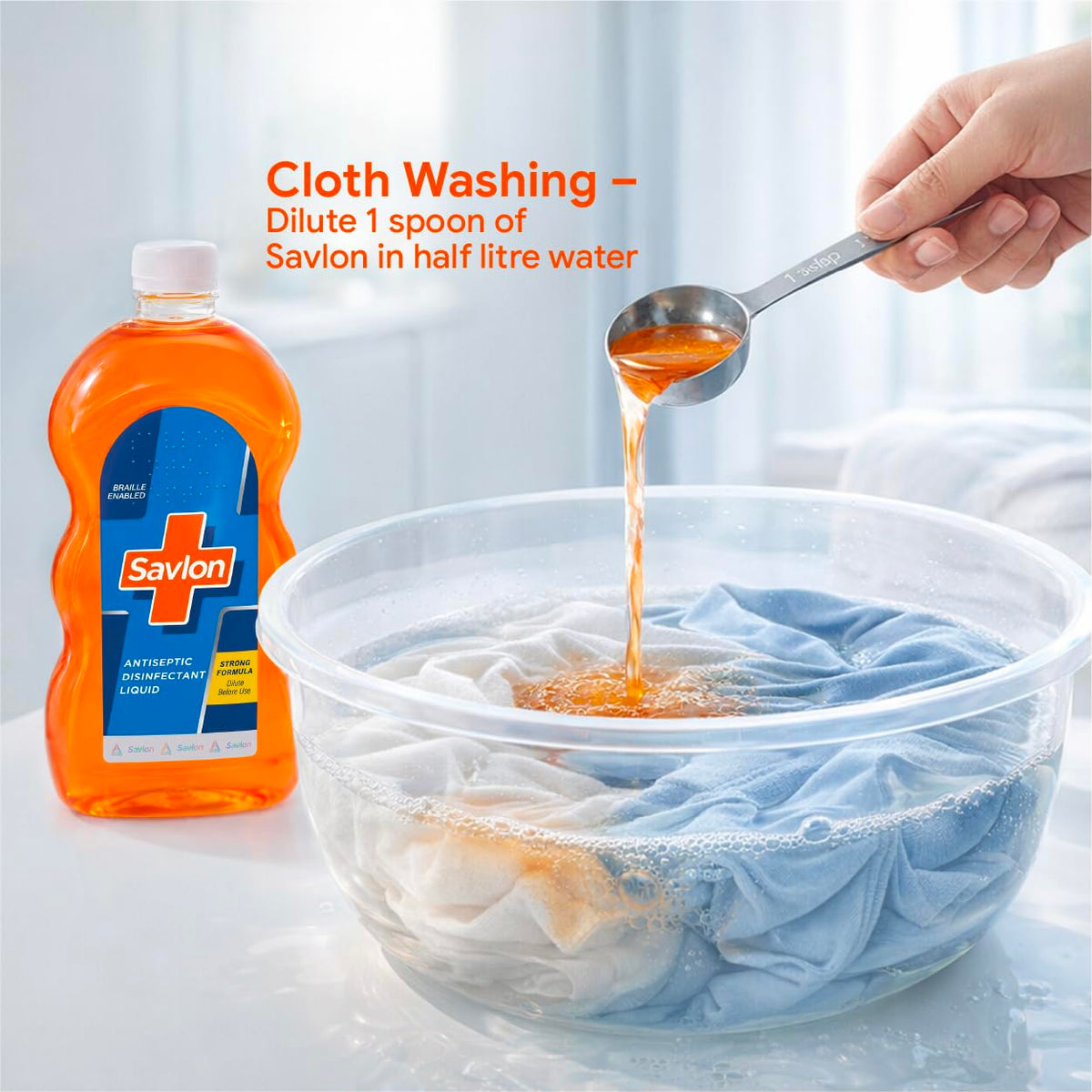 Savlon Antiseptic Disinfectant Liquid for First Aid, Personal Hygiene, and Home Hygiene - 1000ml