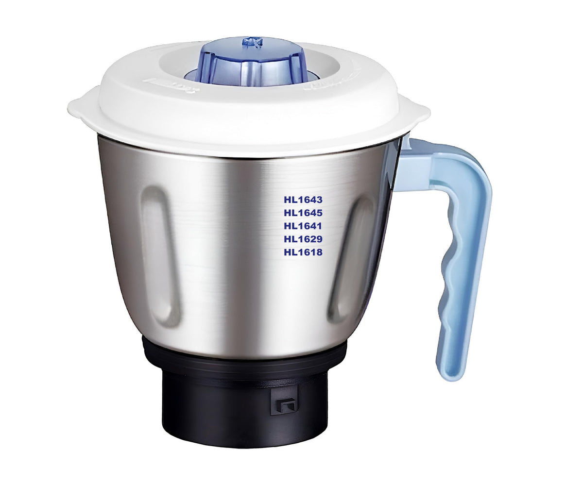 1Litre Medium/Dry Jar Suitable for PHILIPS Mixer Grinder Models "HL1643/ HL1645/ HL1641/ HL1629/ HL1618" Only | Mixer Grinder Jar Replacement Parts & Accessorie