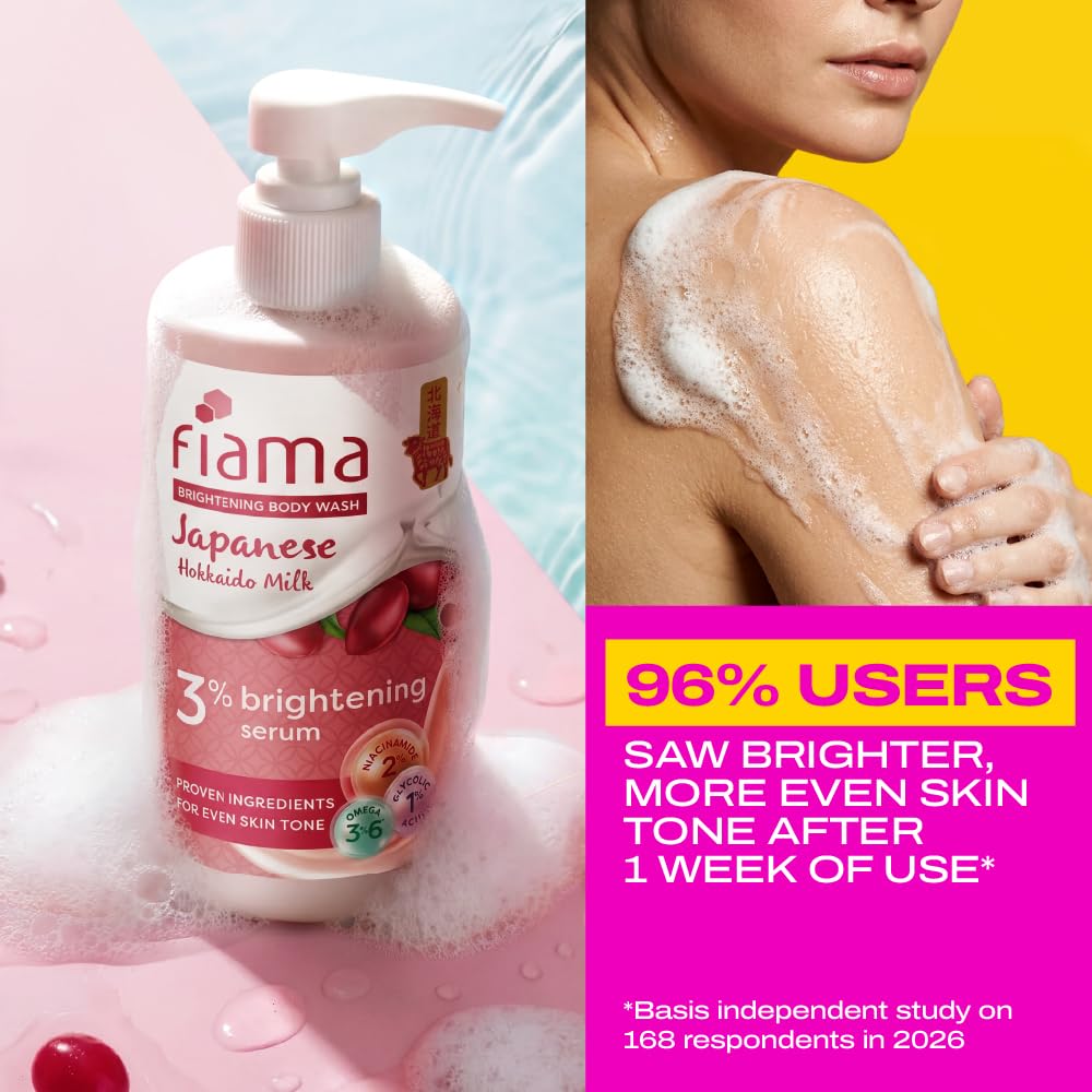 Fiama 4% Detan Serum Exfoliating Body Wash 250ml, 2% Salicylic Acid, 1% Glycolic Acid, 1% Exfoliating Tan Removal Shower Gel, Gently removes dead skin | Exotic