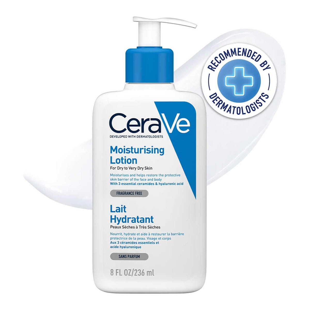 CeraVe AM Facial Moisturizer (52ml) SPF 50 and Moisturizing Lotion (236ml) with 3 Essential Ceramides & Hyaluronic Acid