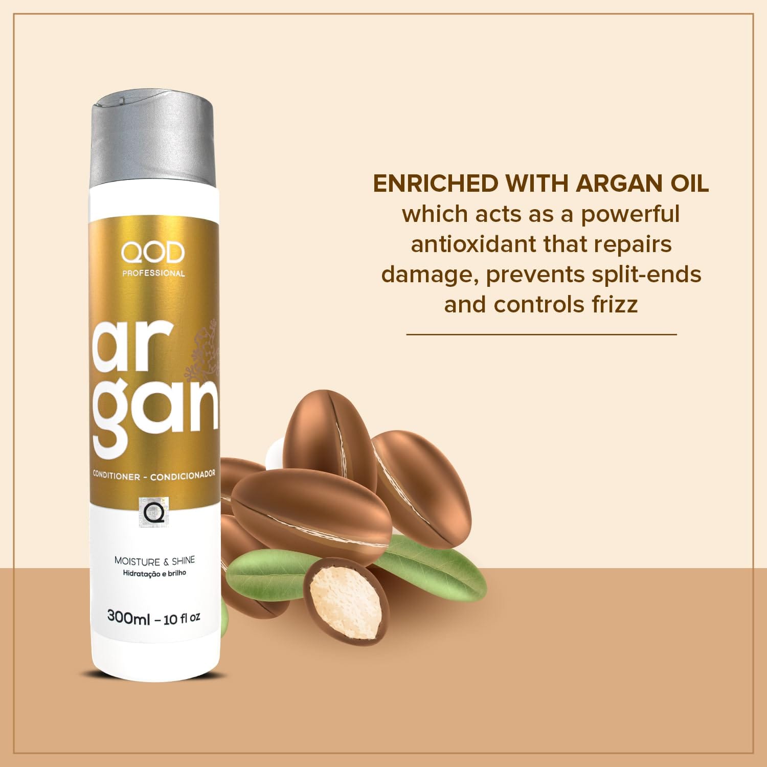 Qod Professional - Argan Conditioner , Sulphate Free , Sodium Chloride Free (300ml)