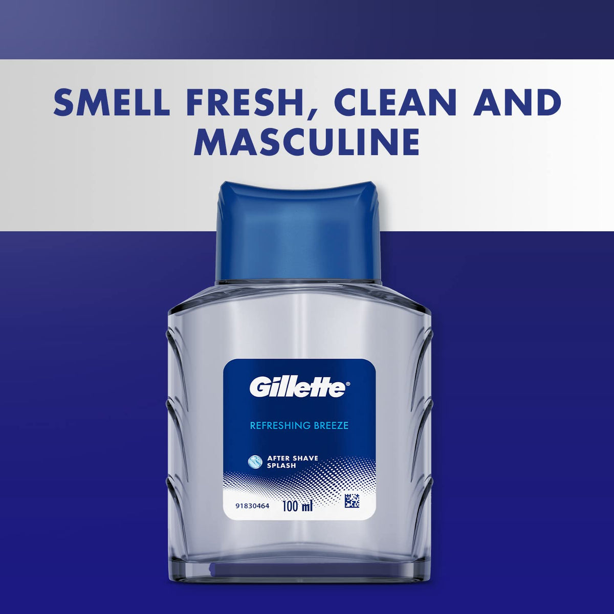 Gillette AFTER SHAVE SPLASH REFRESHING BREEZE 100ML, White. 100 ml (Pack of 1) White Refreshing Breeze