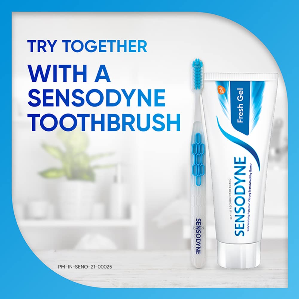 Sensodyne Toothpaste Fresh Gel Combo pack, Sensitive tooth paste for daily sensitivity protection, 450 gm multi-pack (150 gm) 150 g (Pack of 3)
