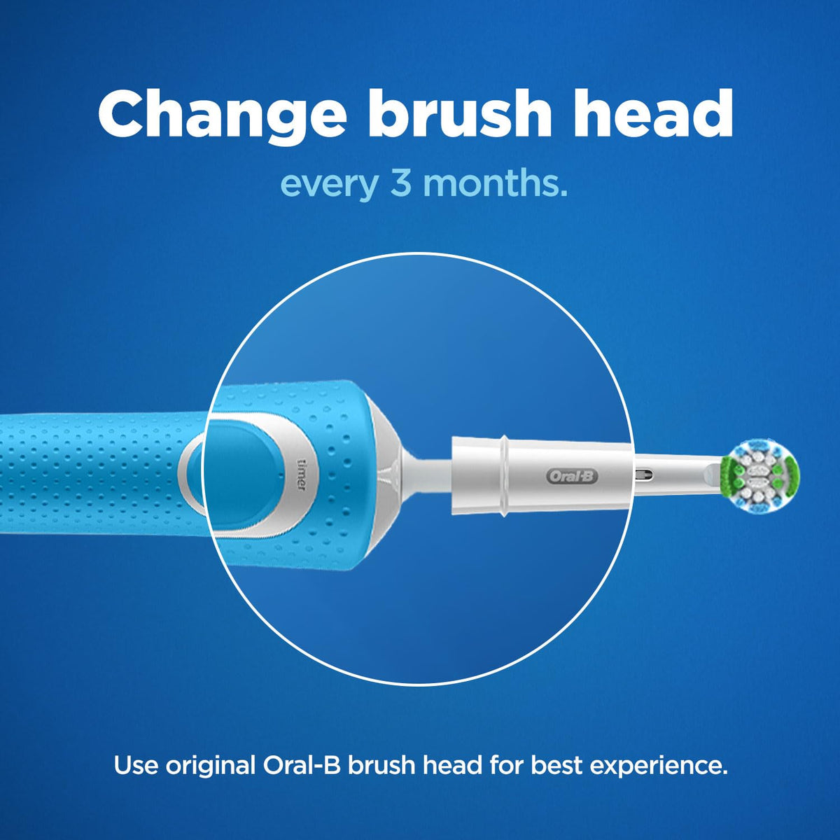 Oral-B ORIGINAL Precision Clean Electric Toothbrush Soft Replacement Brush [10X POWERFUL THAN COMPATIBLE PRODUCTS] For Vitalty,Pro,Smart Series, 2 refills, Dail