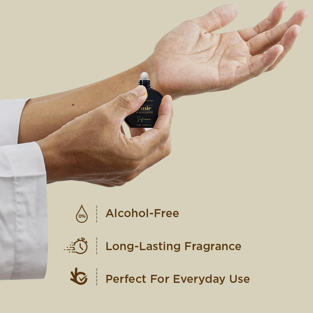 The Man Company Emir Attar Sufiana For Unisex, 12ml Premium Long-Lasting, 35% Highly Concentrated Perfume Oil, Gift For Him - Floral
