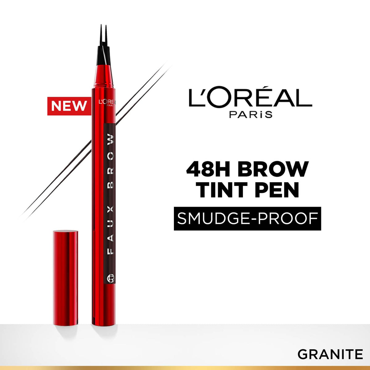 L'Oreal Paris Infaillible Faux Brow Eyebrow Pen, Ultra Thin, Granite 1 ml (Pack of 1)