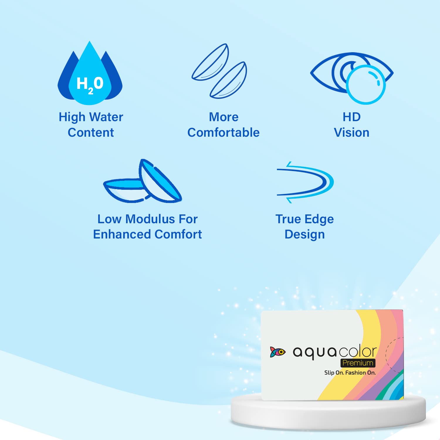Aquacolor Daily Disposable Colored Lenses with 0 Power - Happy Honey - (10 Lens/Box)