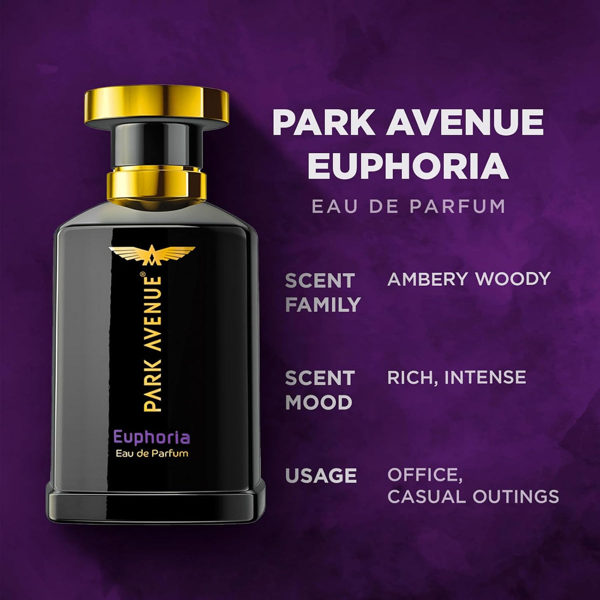 Park Avenue Euphoria Eau De Parfum Spray For Men, 100ml & Eau De Perfume- Spray, Harmony, 100ml