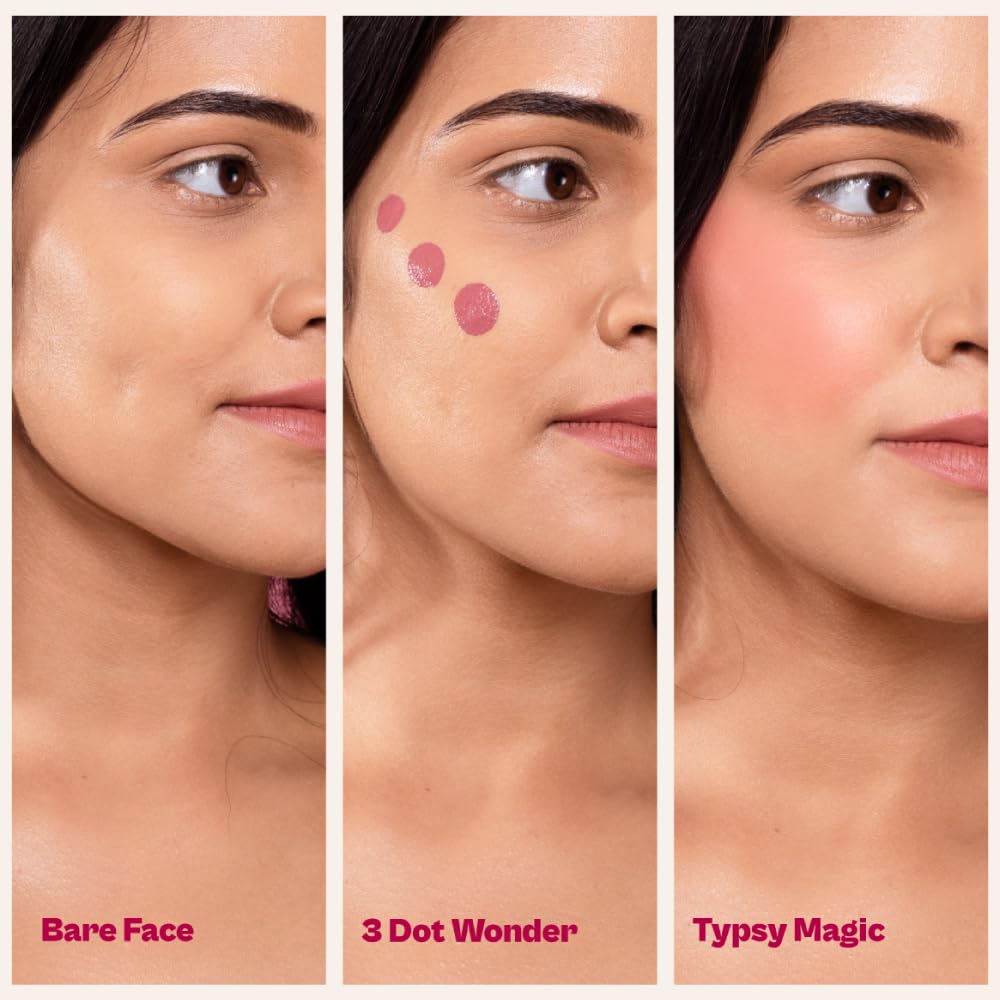 Typsy Beauty | Silk Cushion Liquid Blush Wand - Bouquet of Roses - Soft Pink Matte | Hyaluronic Acid Infused | Cushion Tip Applicator | Ultra-Pigmented | Buildable Liquid Blush | 12ml