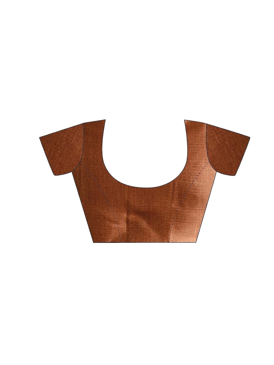 Samah Women'S Khadi Printed Saree With Unstitched Blouse Piece Brown & Off White