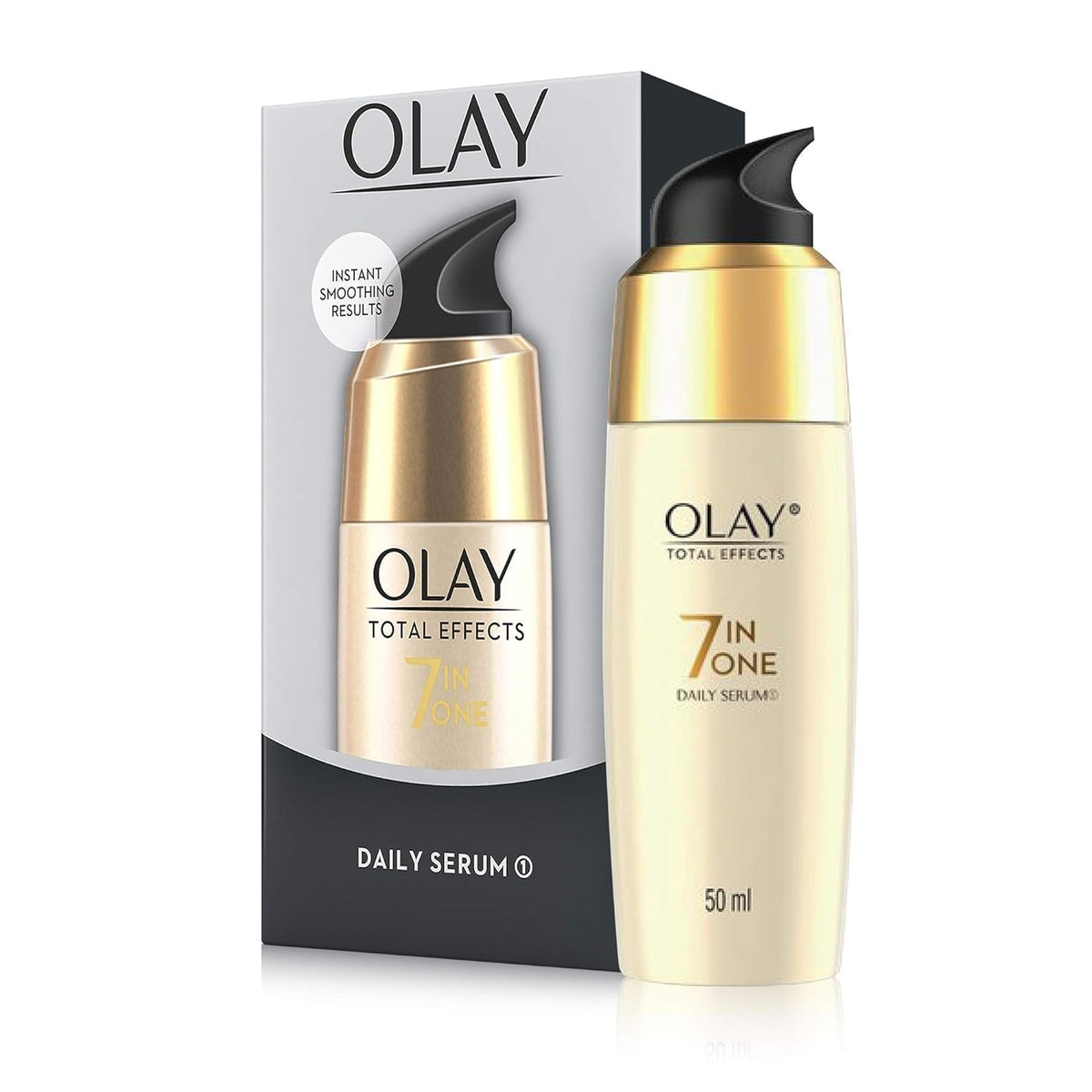 Olay Total Effects Serum |with Vitamin C, B5, Niacinamide, Green Tea |Fights 7 signs of ageing for glowing, hydrated and younger looking skin |Suitable for Norm