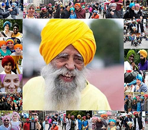 BISMAADH Instant Readymade Turban for Men & Women Head Wrap Lightweight Cap Headwear Sikh Pagri One Size White
