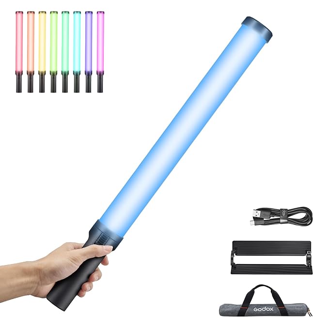 Digitek Godox LC500R RGB LED Video Light Stick Lighting,2500K-8500K Adjustable, CRI 95 TLCI 96 Accurate Color, 360° Full-Color LED Light,15 FX Lighting Effects,