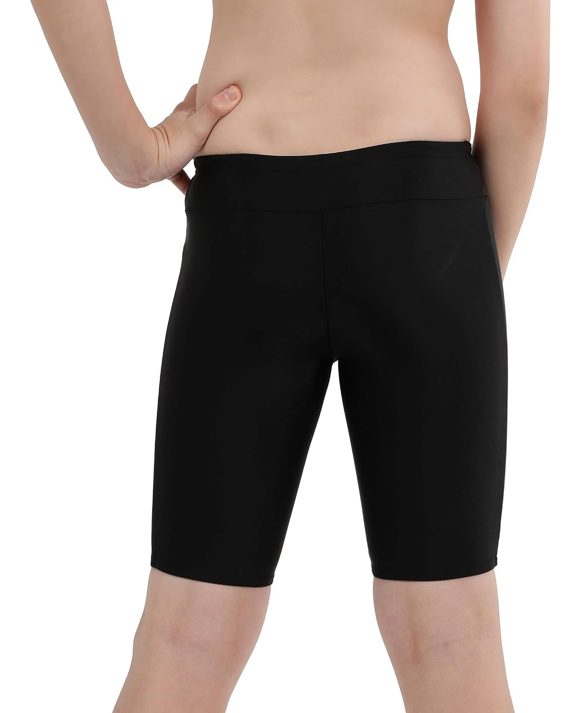 Speedo Boy's Endurance 10 High Chlorine Resistant UPF 40+ Sun Protection Essential Houston Jammer - Black & Lemon Drizzle
