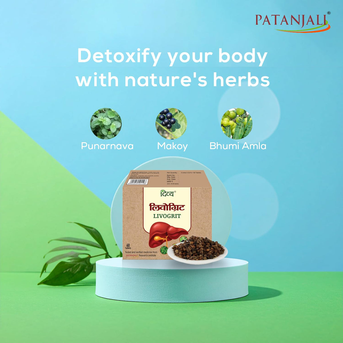Patanjali Divya Livogrit 60 N Tablet